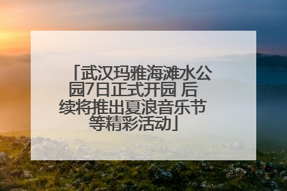 武汉玛雅海滩水公园7日正式开园 后续将推出夏浪音乐节等精彩活动